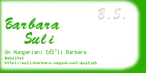 barbara suli business card